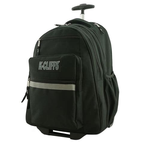 K Cliffs K Cliffs Heavy Duty Rolling Backpack School Backpack With