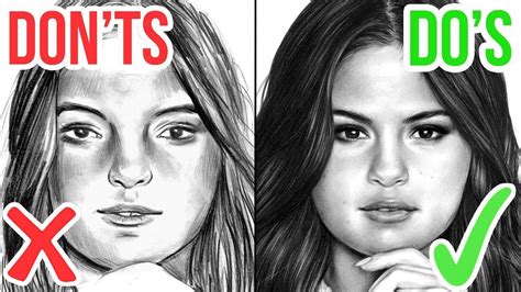 Secrets to drawing realistic faces. DO'S & DON'TS, How To Draw a Face, Realistic Drawing Tutorial Step by Step | Realistic drawings ...