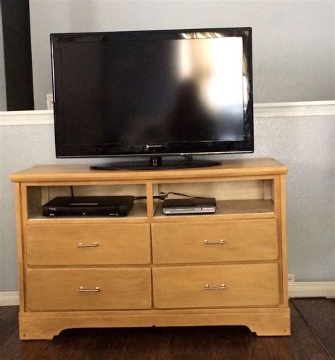 Repurposed An Old Dresser Into A Tv Stand Old Dressers Repurposed