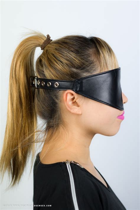 Leather Bondage Blindfold With Buckle Mature Etsy