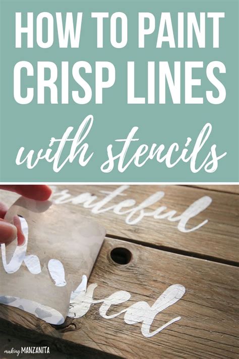 It's so frustrating that no matter how hard you press the edges of the stencil down, paint seems to somehow seep underneath leaving you with lines that just aren't that crisp. Stencils for Wood Signs: How To Prevent Bleeding Under ...
