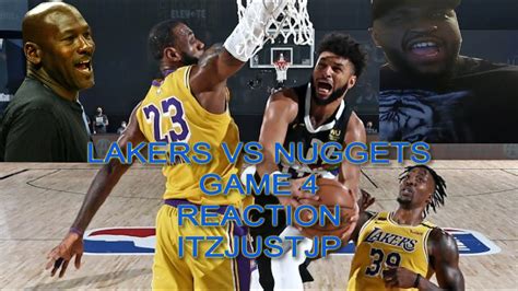 Denver nuggets' nikola jokic (15) talks to los angeles lakers' lebron james (23) during the second half of an nba conference final playoff basketball 26. Lakers Vs Nuggets Game 4 Reaction Video - YouTube
