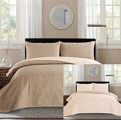 king bed luxury  piece taupe beige reversible