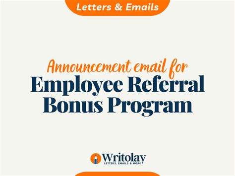 Employee Referral Program Announcement Letter 4 Templates