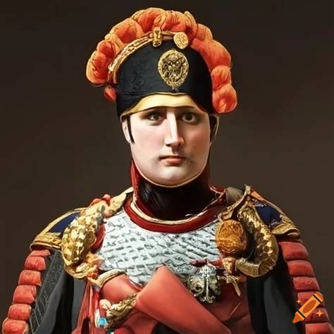 Depiction Of Napoleon Bonaparte In Traditional Japanese Armor