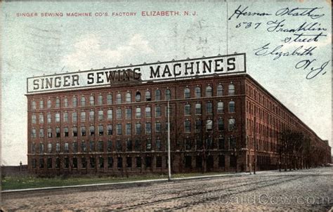 singer sewing machine co s factory elizabeth nj