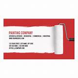 Photos of Painting Contractor Business Cards