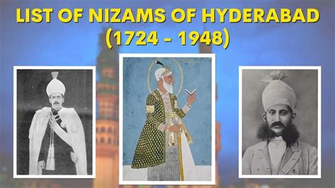 List Of Nizams Of Hyderabad 1724 1948
