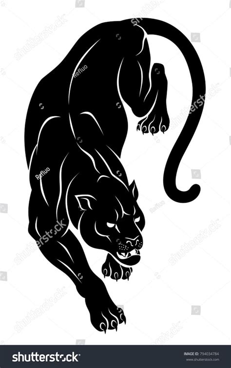 Https://tommynaija.com/tattoo/crouching Black Panther Tattoo Design