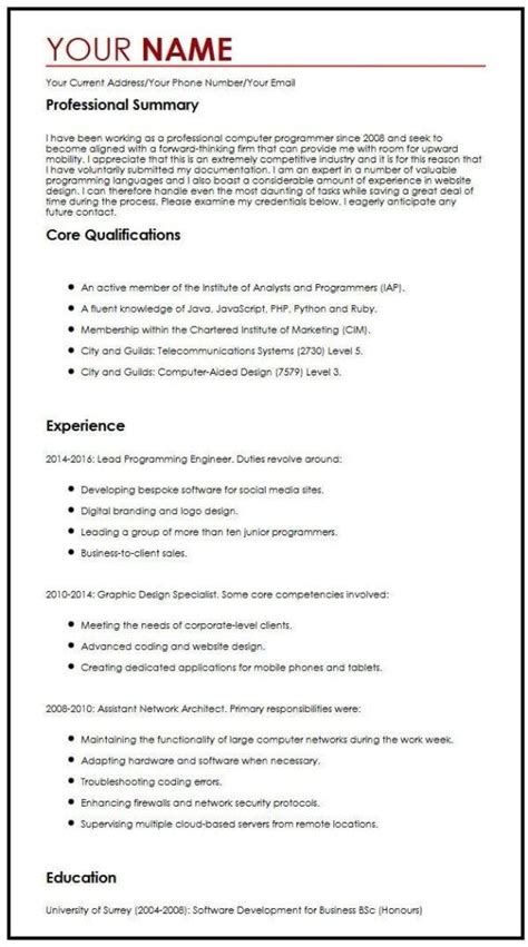 Work Experience Resume Example Coverletterpedia