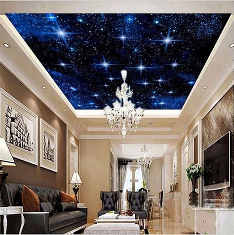 3d Custom Night Sky Stars Ceiling Wallpaper Home Or Business Font