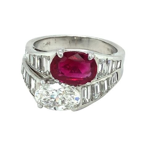 Pear Shaped Burma Ruby Diamond Toi Et Moi Gold Ring At 1stdibs Ruby
