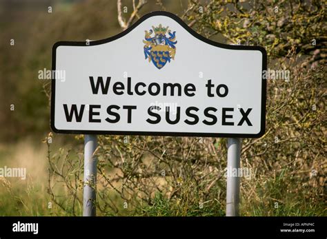 Uk Sign Tourist Tourism Roadside Picture West Sussex East Sussex Hi Res