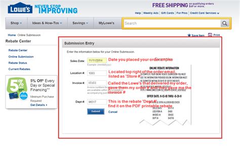 Template Lowes Online Receipt