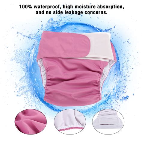 Lyumo Large Adult Nappy 4 Colors Adult Cloth Diaper Reusable Washable