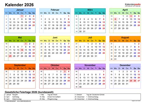 Kalender 2026 Zum Ausdrucken Als Pdf 19 Vorlagen Kostenlos