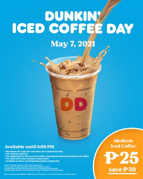 Dunkin Donuts Ice Coffee Day P25 Manila On Sale