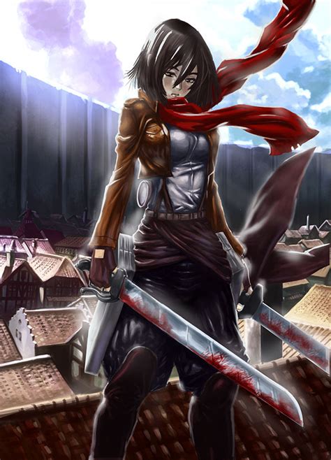 Fan Art Mikasa Shingeki No Kyojin Attack On Titan By On Pantone