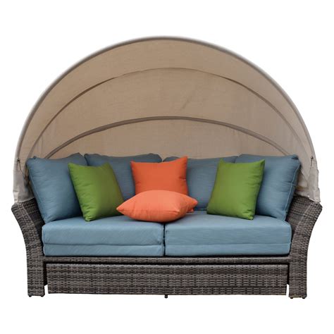 Coutyard Casual Taupe Eclipse Outdoor Expandable Oval Daybed With