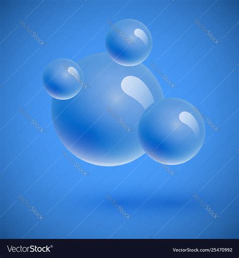 Colorful Spheres Floating Realistic Royalty Free Vector