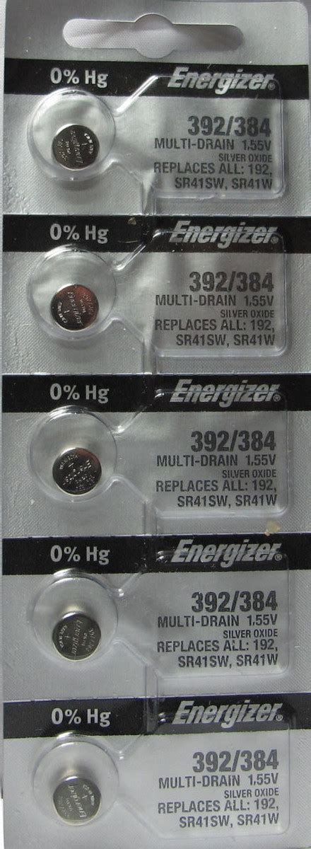 Energizer Ib Rj2x Sqf5 392384 Multi Drain Battery Sr41 Replaces Lr41