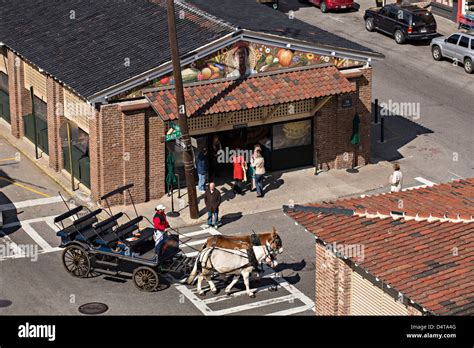 Aerial View Of The Historic Charleston City Market On Market Street In