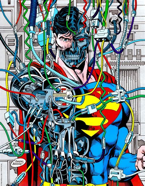 Superman Cyborg Hank Henshaw Ilustracion Viñetas Comic Cómics Y