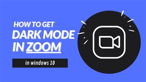 How To Enable Dark Mode In Zoom In Windows 10 2021 Youtube