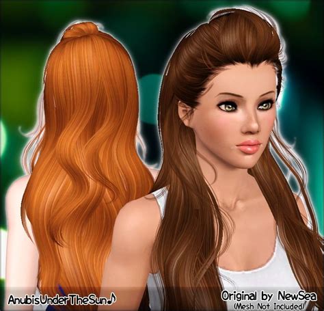 Anubis Sims Stuff Newseas Swallowtail Female Hairstyle Retextured