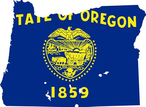 Oregon Flag Map •