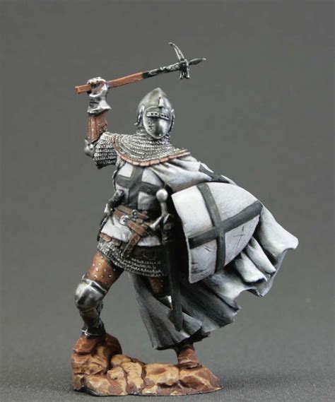 Knight Of The Teutonic Order 14 15 Century Tin Toy Soldier 54 Mm 1