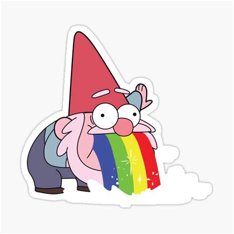 Gravity Falls Barfing Gnome Sticker For Sale By Brandiggity Redbubble