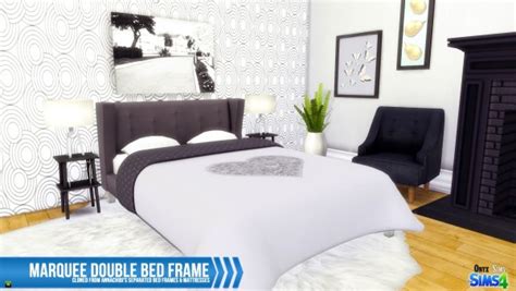 Onyx Sims Marquee Double Bed Frame • Sims 4 Downloads