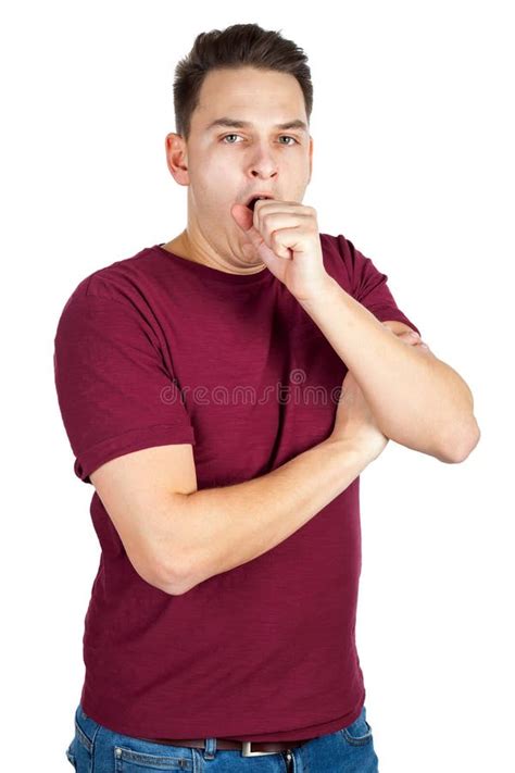 Tired Yawning Young Man Stock Photo Image Of Clock 109486310