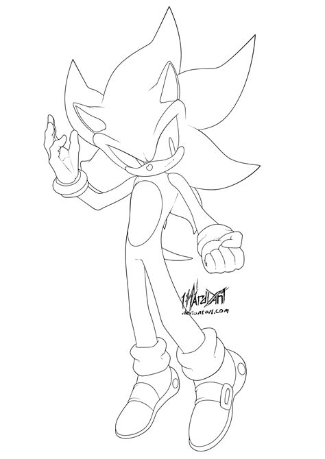 Sa1 Super Sonic Lineart By Harddanx On Deviantart