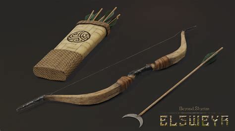 Artstation Beyond Skyrim Elsweyr Iron Bow Arrow And Quiver Asher