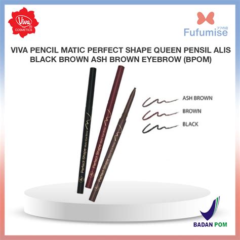 Viva Pencil Matic Perfect Shape Queen Pensil Alis Black Brown Ash Brown