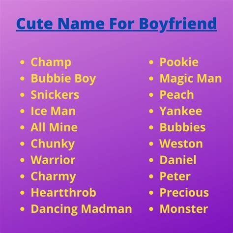250 Cute Nicknames For Boyfriend Best Flirty Pet Names For Bf