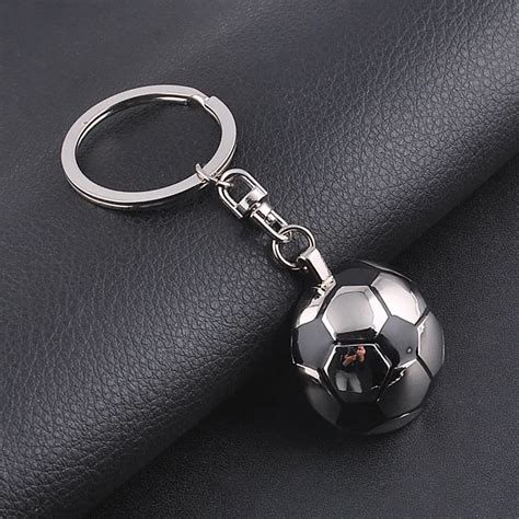 Car Keychain Key Ring Gadget Metal Material Football Key Ring Pendant