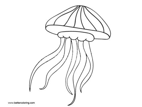 37 Simple Jellyfish Coloring Page Kamalche