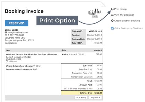 Managing Booking Invoice Layout Options Checkfront