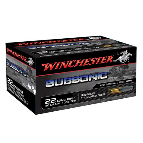 Winchester 22lr Subsonic 40gr Lrn 505000