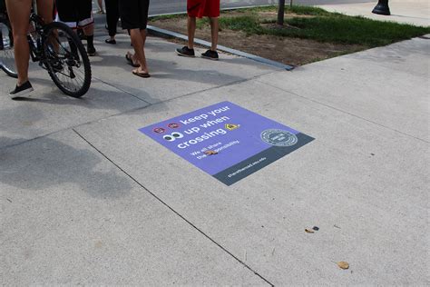 Adhesive Sidewalk Graphic Share The Road 36x36 Inches Uniprint