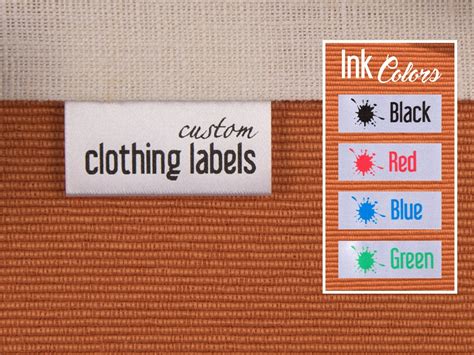500 Custom Clothing Labels Thermal Printed Fabric Labels