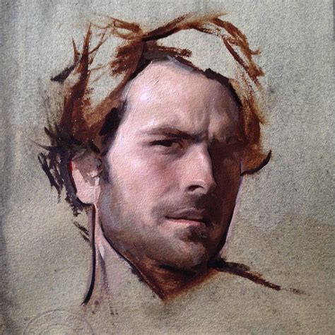 Jordan Sokol Skeptical Self Portrait 2017 9x12 In Oil On Paper
