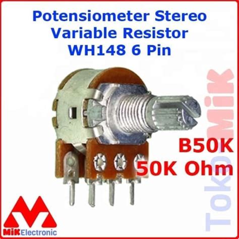 Promo Jual B50k 50k Ohm Potensiometer Potensio Meter Stereo Variable
