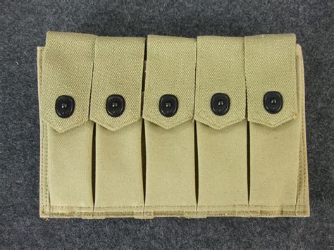 Wwii Us Army Thompson Magazine Pouch 5cell Top Repro Hikishop