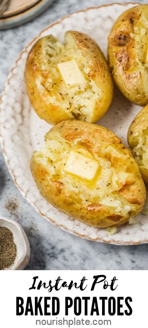 Fluffy And Crispy Instant Pot Baked Potatoes