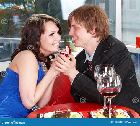 Couple On Date In Restaurant Stock Photo Image Of Nightclub Marry