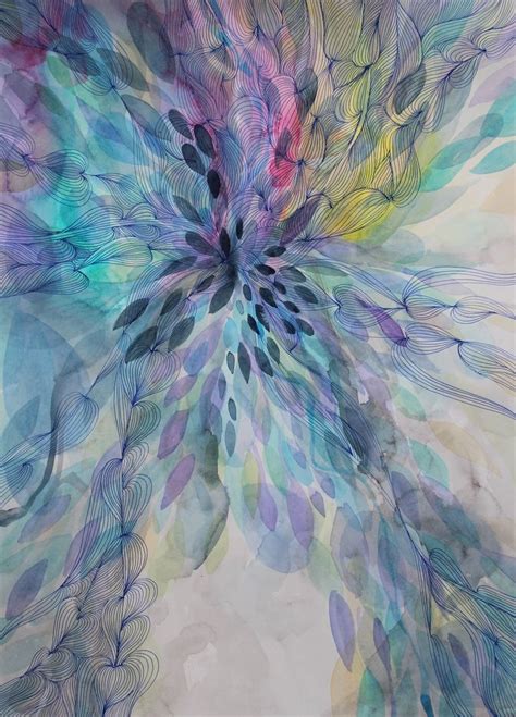 Artfinder Joy By Helen Wells A Beautiful Abstract Watercolour